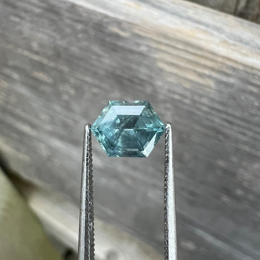 1.53ct Unheated Montana Green Teal Sapphire