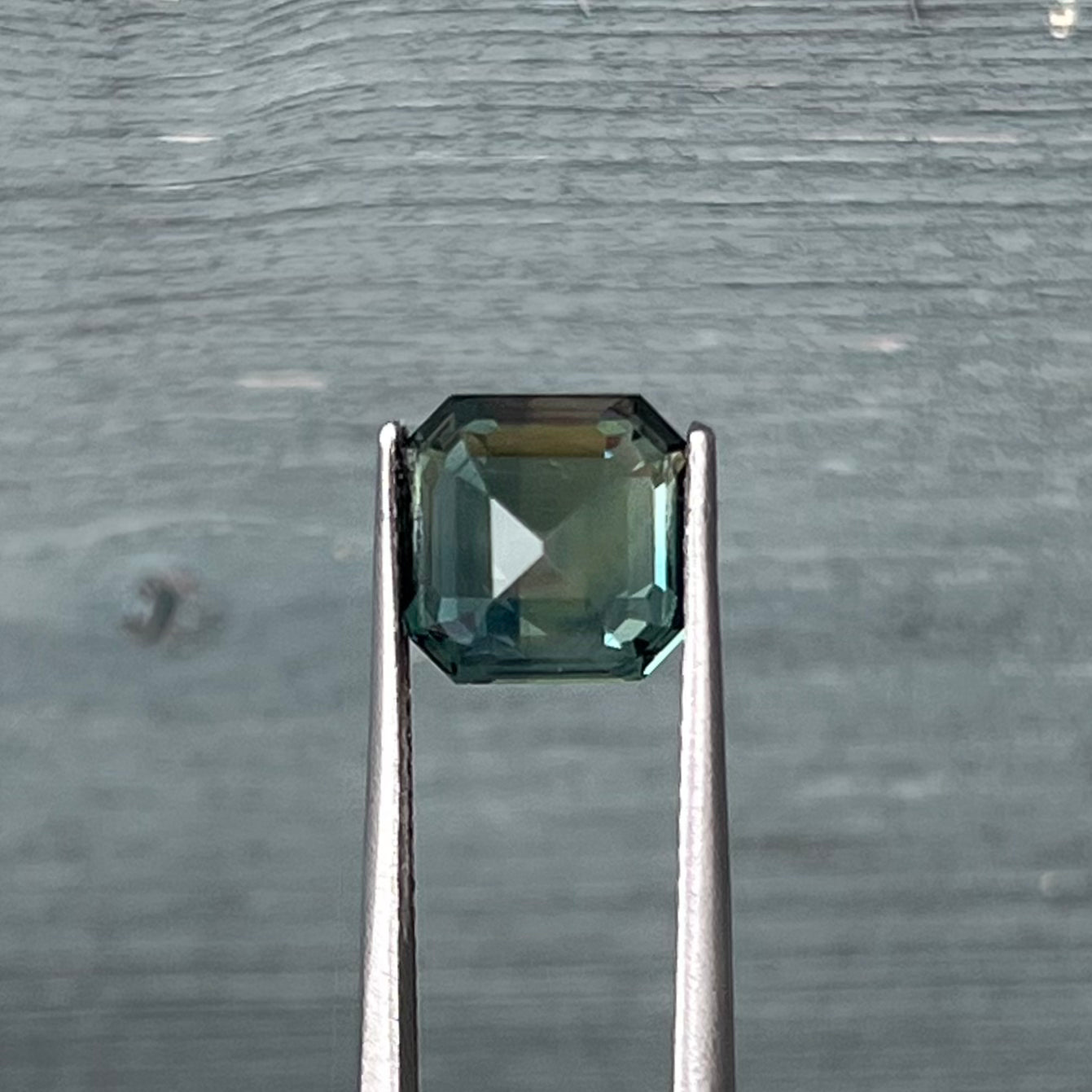 3.10ct Unheated Green Teal Sapphire - 7.67 x 7.46 x 5.54mm