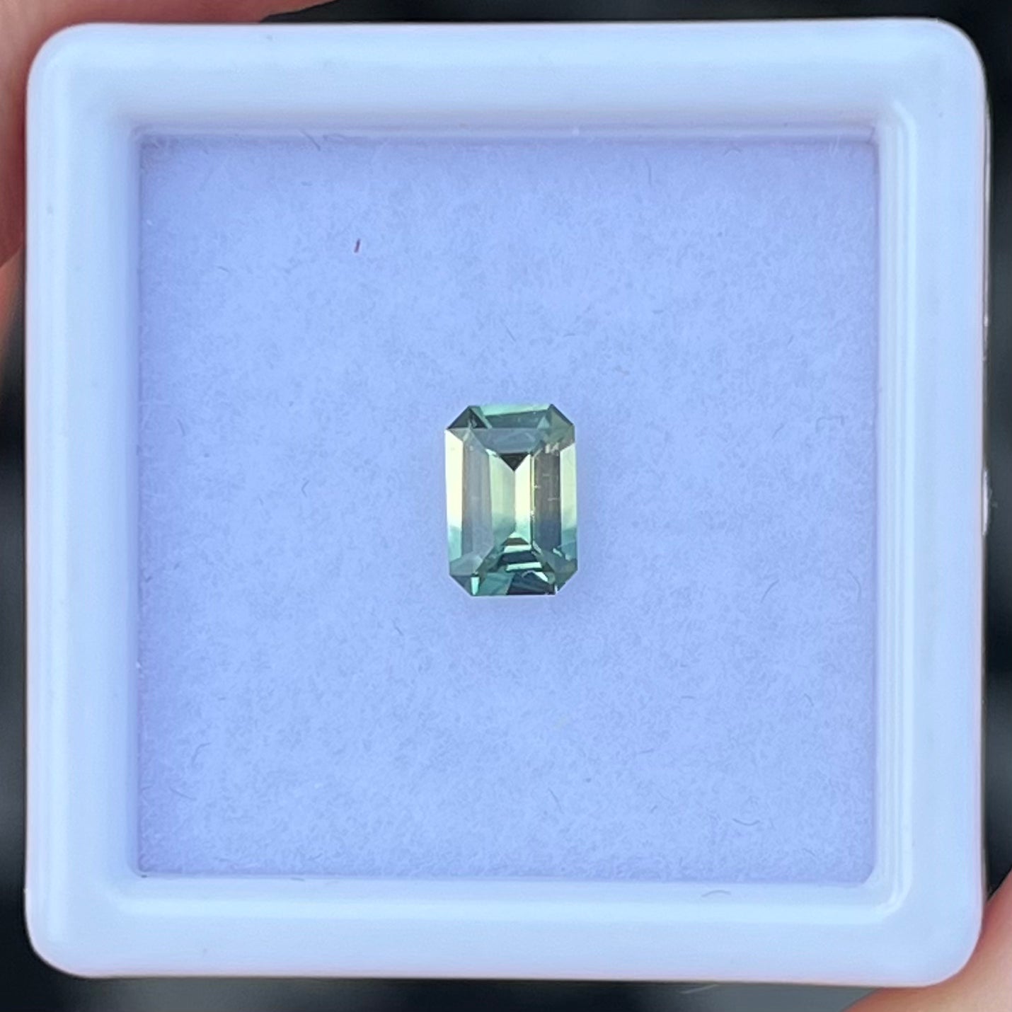 0.52ct Unheated Bi-colour Green & Yellow Sapphire