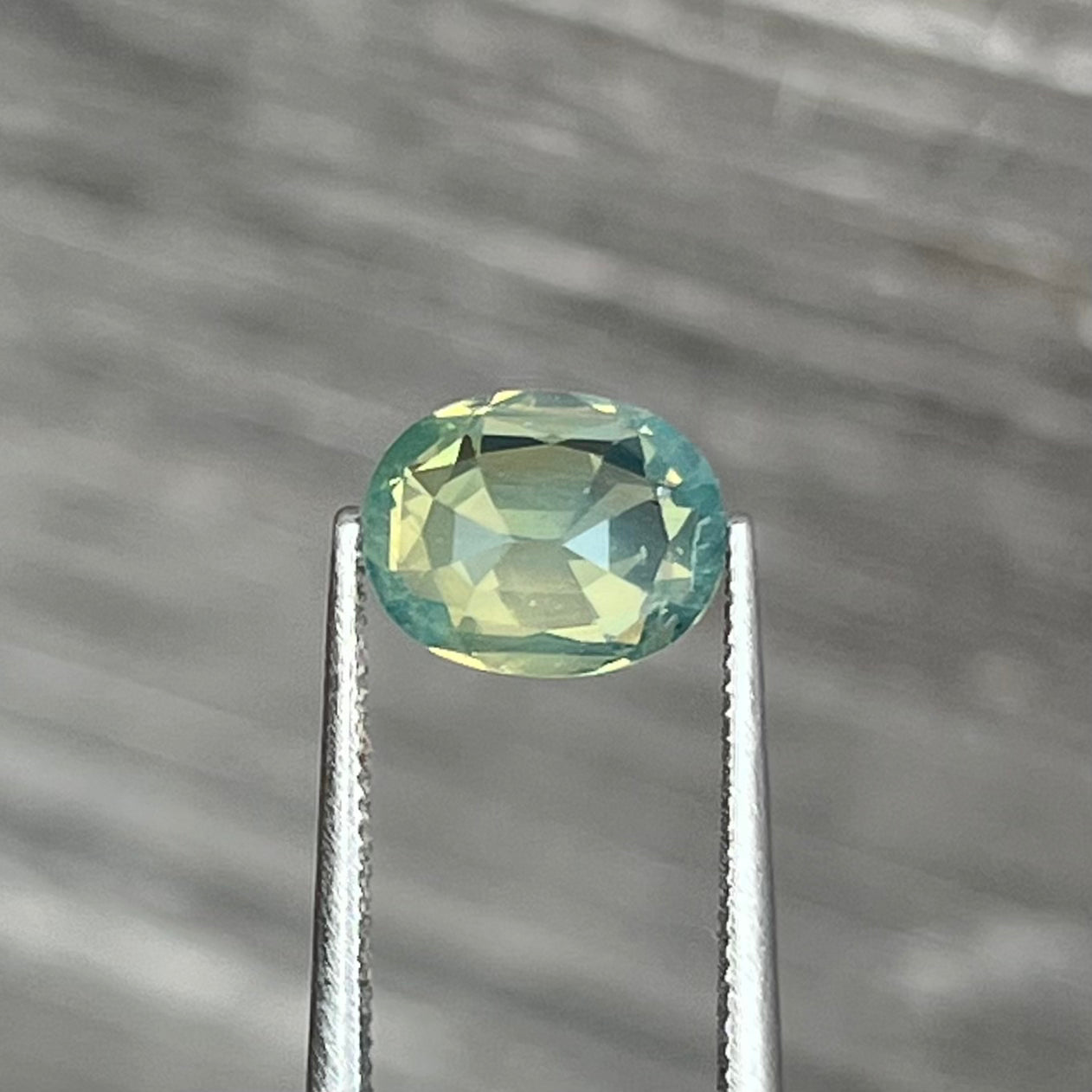 2.06ct Unheated Green Yellow Opalescent Sapphire