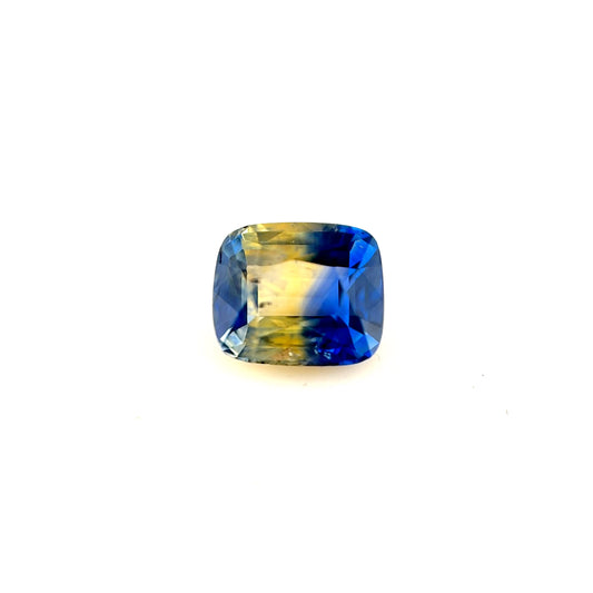 1.27ct Blue & Yellow Bi-colour Sapphire - 6.28 x 5.25 x 3.54mm