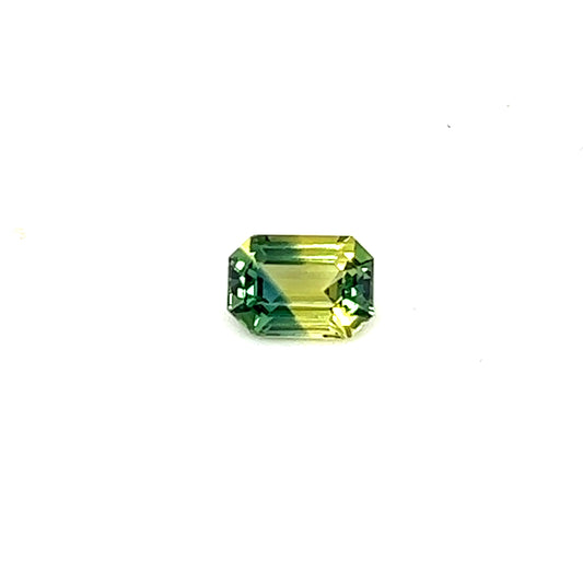 1.53ct Unheated Bi-colour Green & Yellow Sapphire