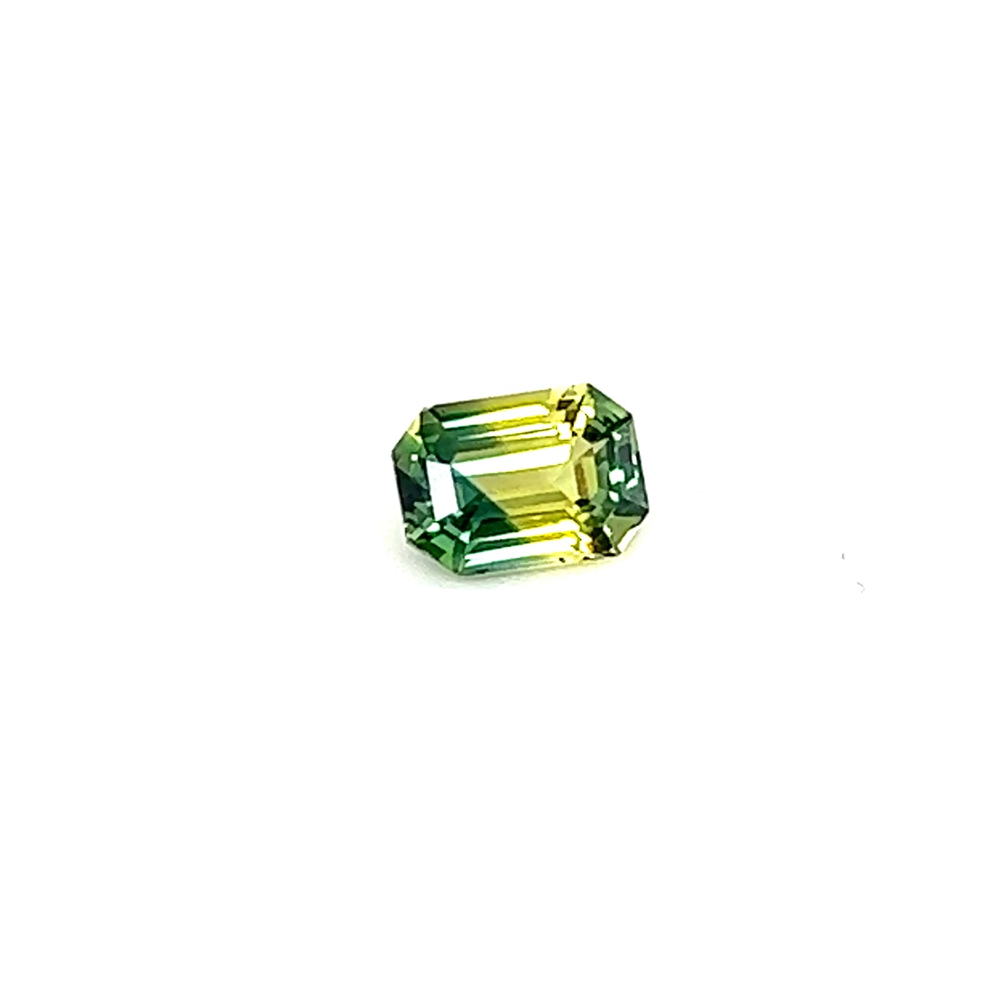 1.53ct Unheated Bi-colour Green & Yellow Sapphire