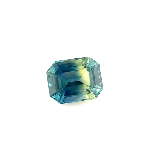 1.05ct Unheated Bi-colour Teal & Yellow Sapphire