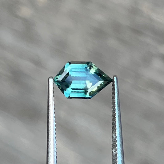 1.33ct Unheated Green Teal Sapphire