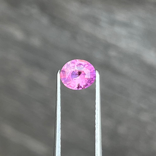 0.70ct Unheated Purplish Pink Sapphire - 5.83 x 4.95 x 3.33mm