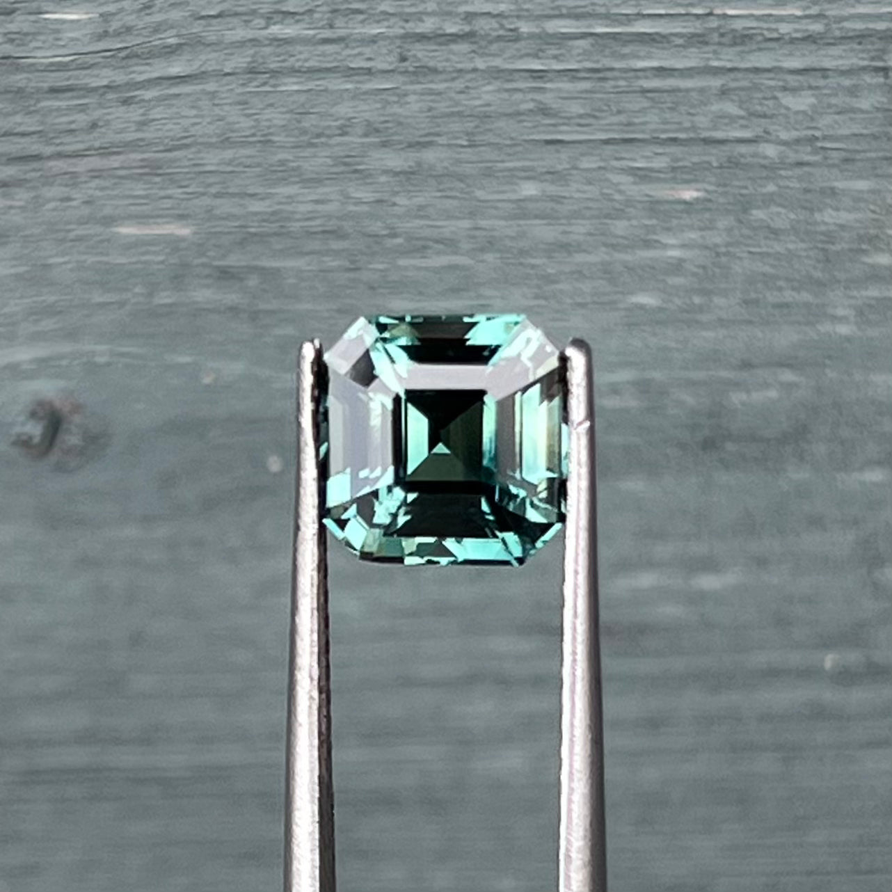 3.10ct Unheated Green Teal Sapphire - 7.67 x 7.46 x 5.54mm