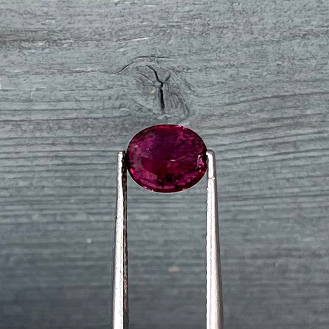 1.55ct Unheated Madagascar Purplish Red Ruby - 7.07 x 5.81 x 4.44mm - with GIA report