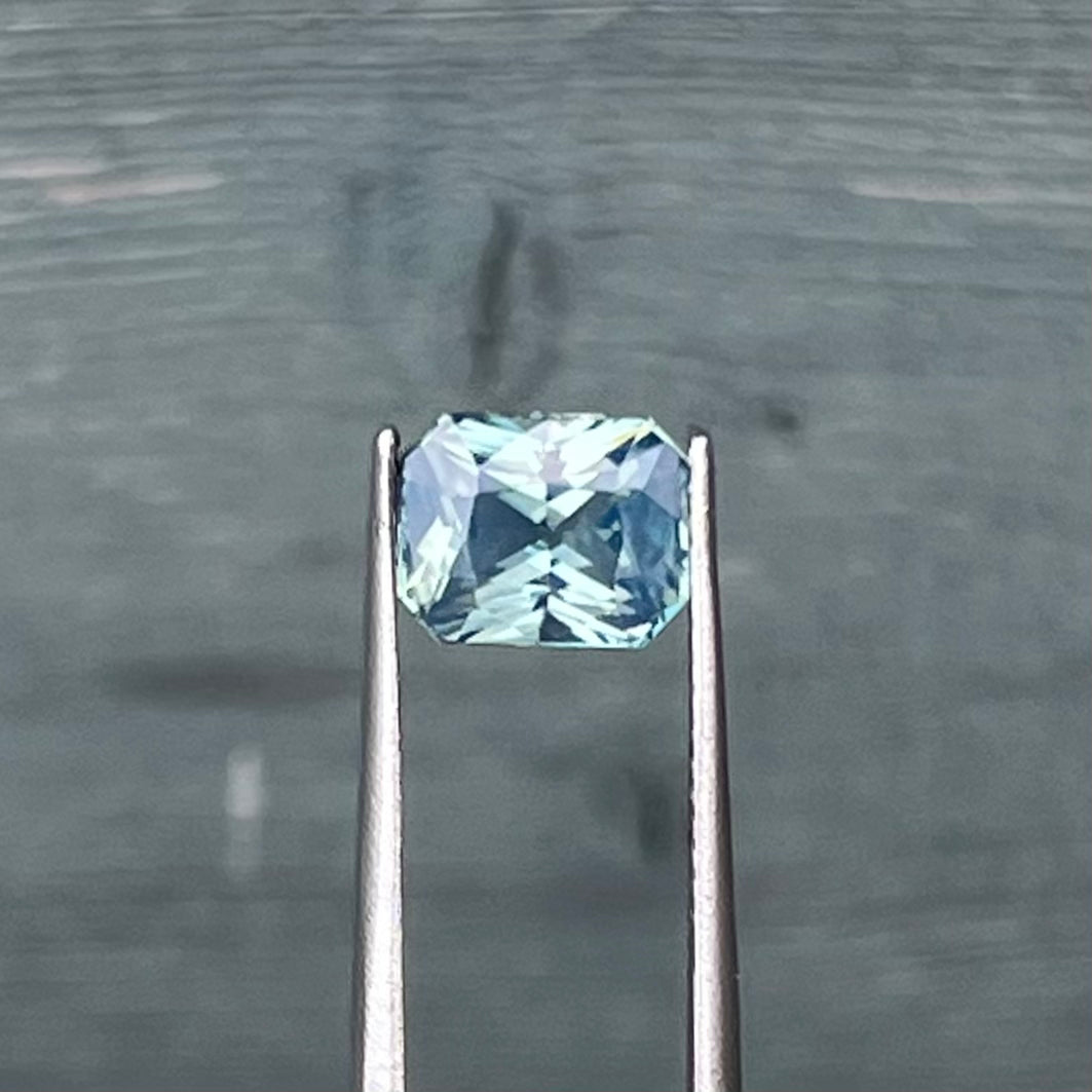 2.01ct Unheated Opalescent Greenish Blue Sapphire - 7.78 x 6.16 x 4.50mm
