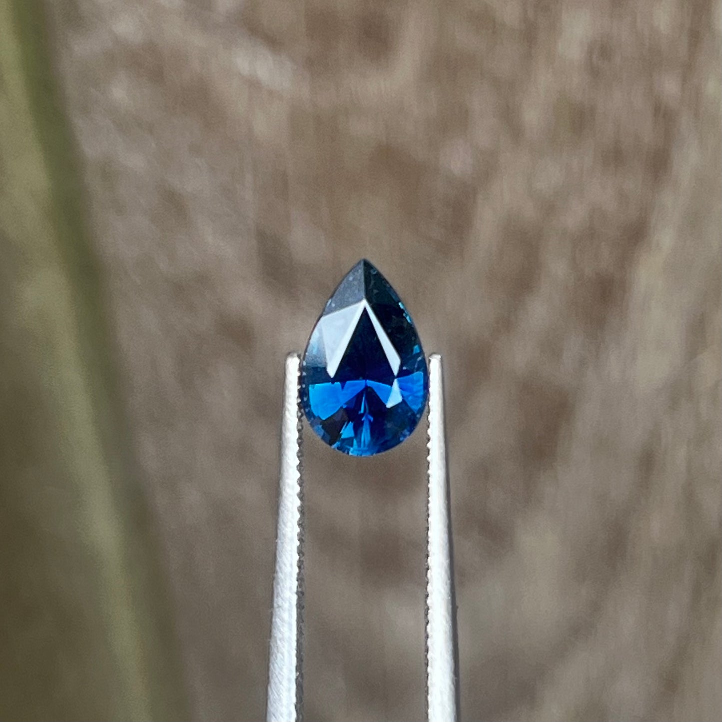 1.34ct Unheated Deep Blue Teal Sapphire