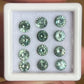 5.00ct set of 4.4mm Green Teal Sapphires