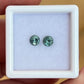 Pair of 4.2mm Unheated Teal Sapphires - 0.77ct