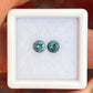 Pair of 4.5mm Unheated Teal Sapphires - 0.90ct