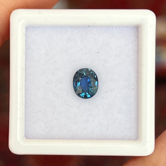 0.96ct Deep Blue Teal Sapphire