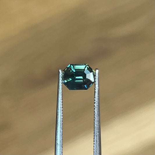 1.34ct Unheated Deep Teal Sapphire