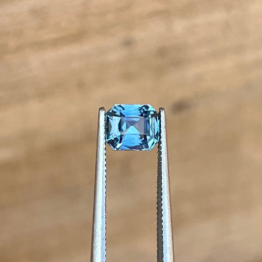 1.08ct Unheated Icy Teal Sapphire