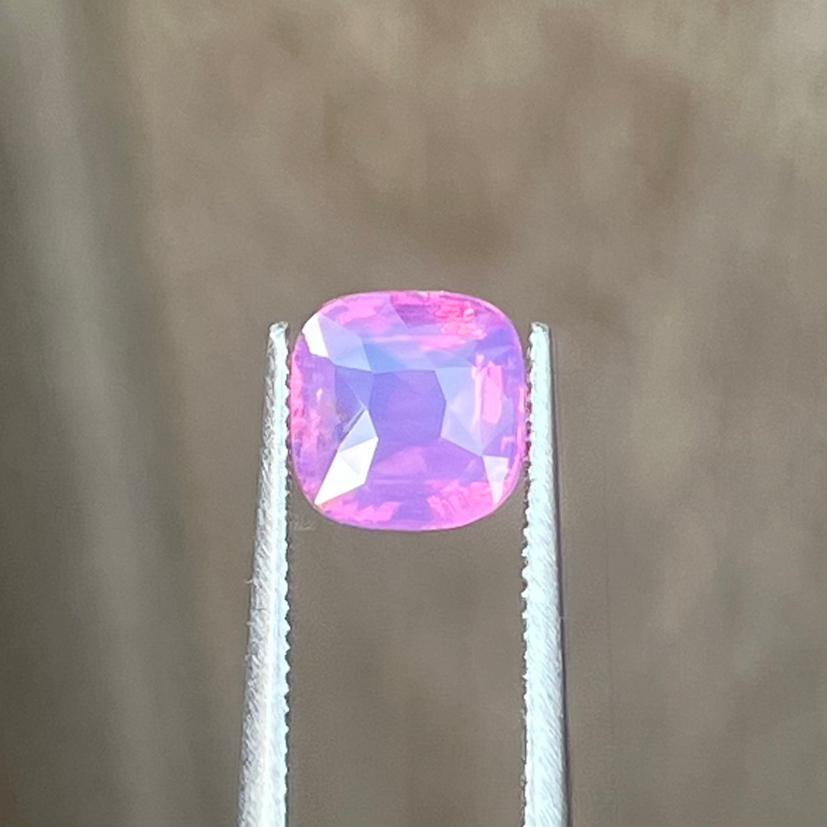 2.05ct Unheated Silky Purplish Pink Orange Sapphire