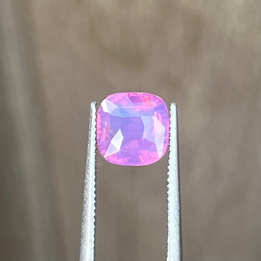 2.05ct Unheated Silky Purplish Pink Orange Sapphire