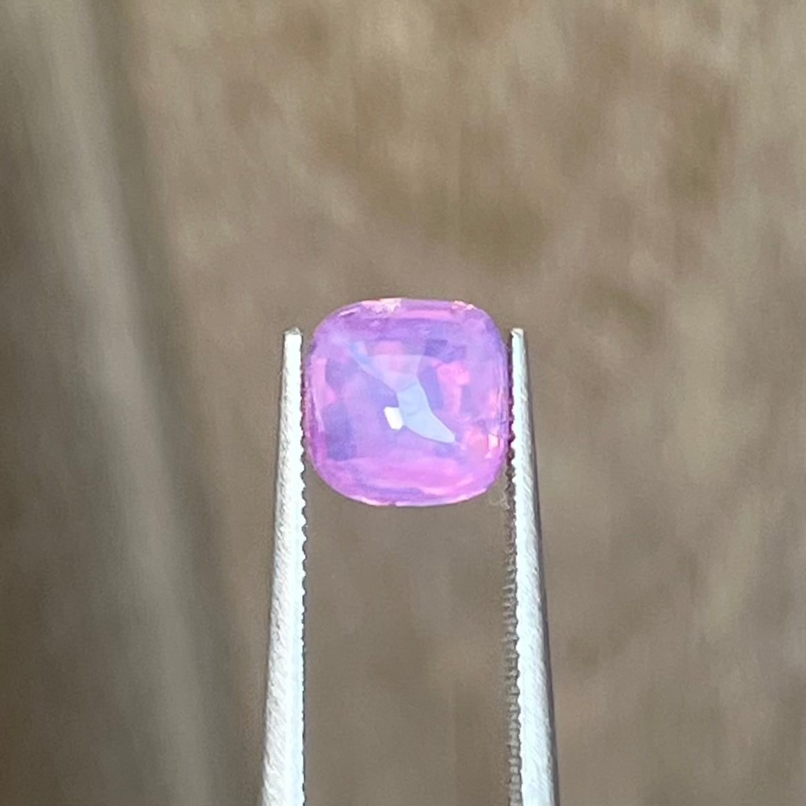 2.05ct Unheated Silky Purplish Pink Orange Sapphire