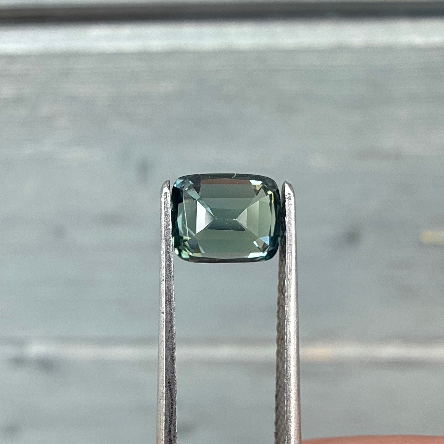 1.55ct Unheated Green Sapphire - 6.50 x 5.32 x 4.42mm