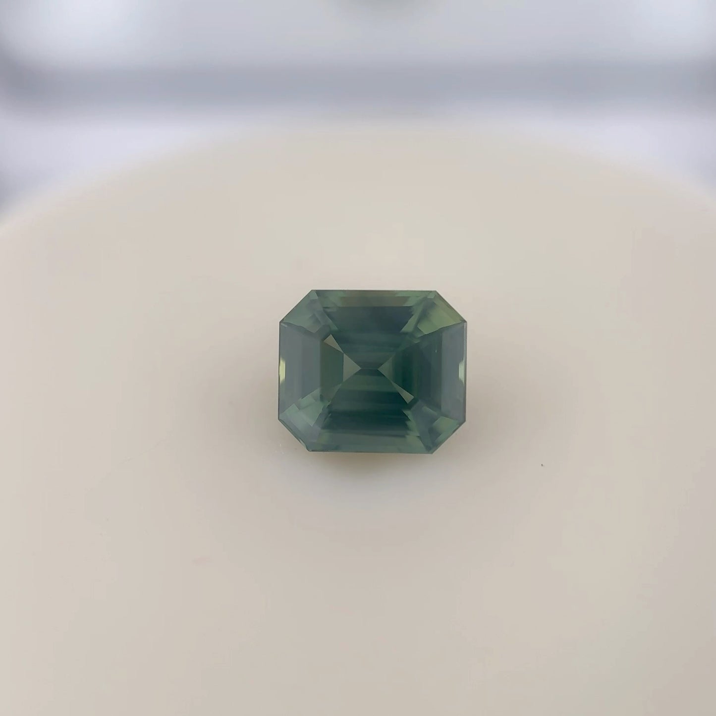 1.54ct Unheated Green Sapphire - 7.07 x 6.13 x 3.91mm