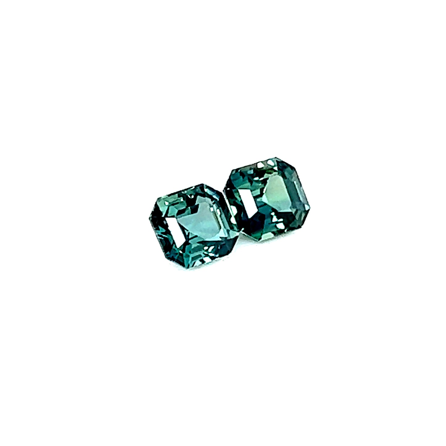 1.98ct Pair of Unheated Teal Sapphires