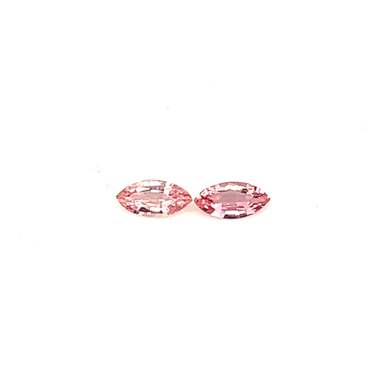 0.53ct Pair of Unheated Padparadscha Sapphire