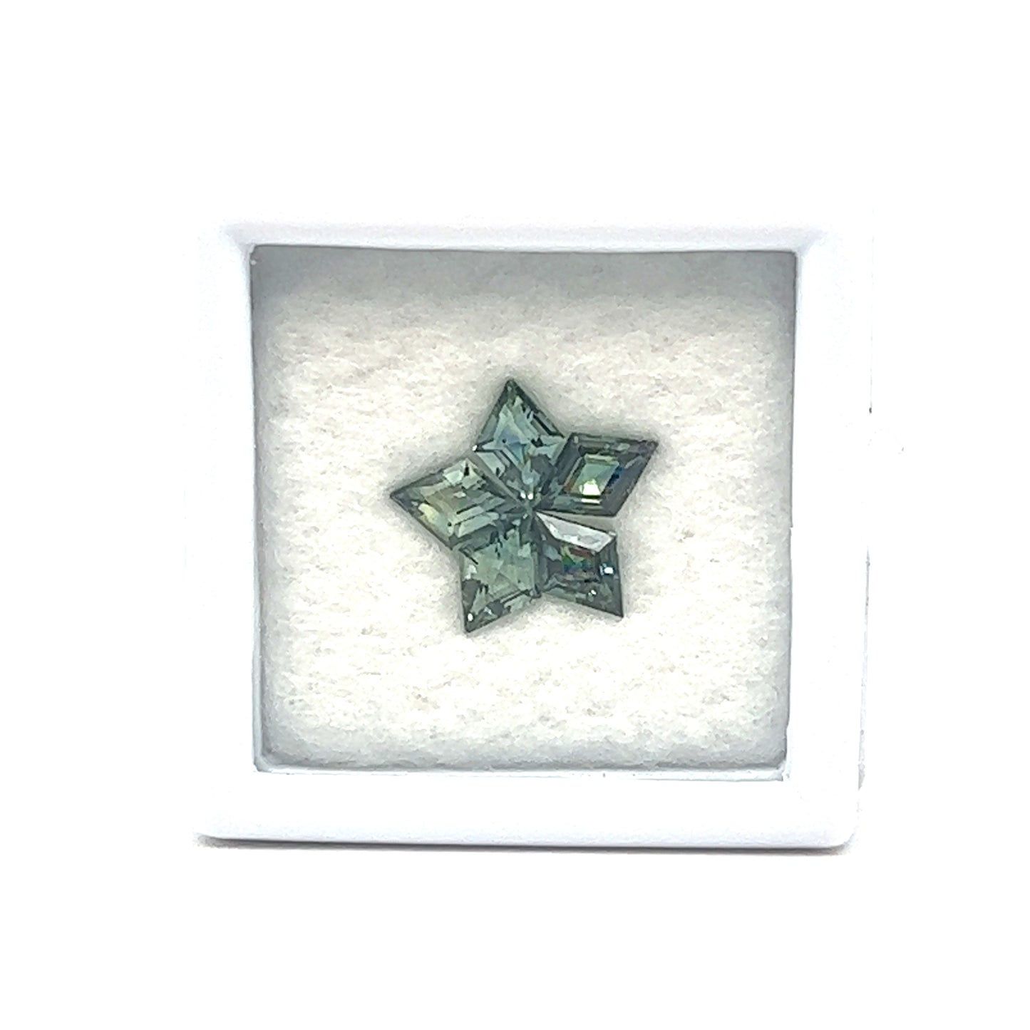 1.18ct Unheated Teal Sapphire Star Layout