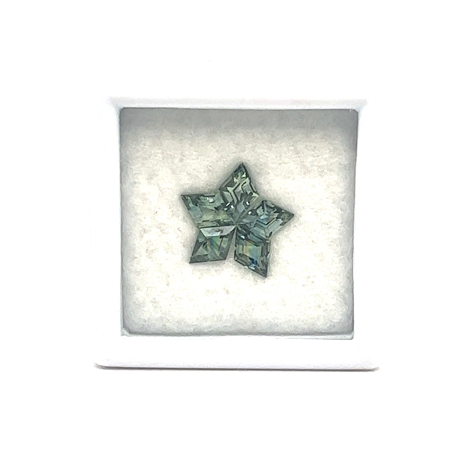 1.18ct Unheated Teal Sapphire Star Layout