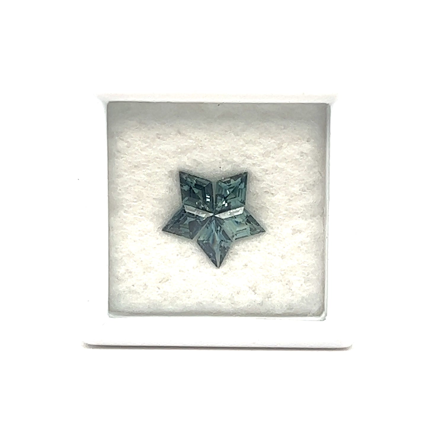 0.94ct Unheated Teal Sapphire Star Layout