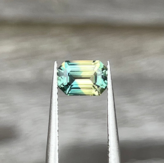 1.53ct Unheated Bi-colour Green & Yellow Sapphire